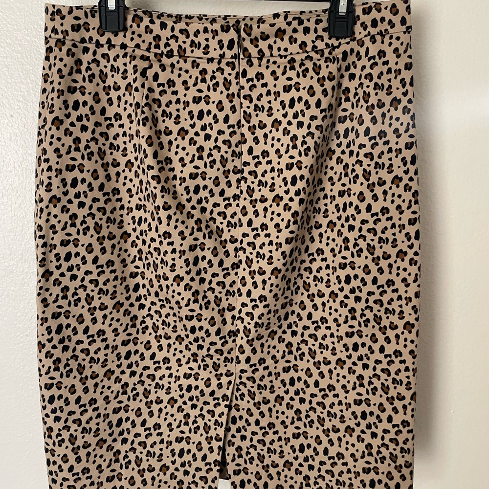 J. Crew Animal Print Pencil Skirt - Tan and Black - Picture 2 of 3
